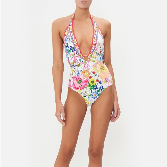 Small Camilla Fairy-Gang floral-print swimsuit white, pink, multi color - Picture 6 of 12